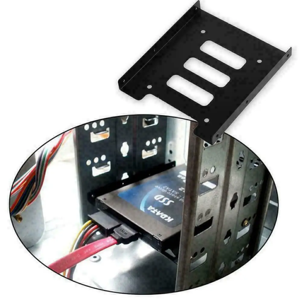 Hard Drive Adapter Bracket 2.5-inch To 3.5-inch SSD Hard Drive Metal Mounting Tray Accessories