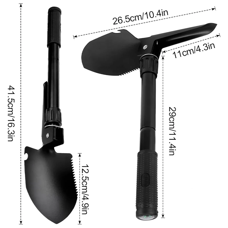 Mini Military Portable Folding Shovel Multi-Function Garden Outdoor Tool with Carry Bag for Gardening Survival Hiking Camping