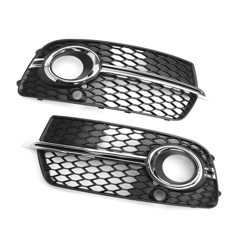 

2PCS Car Front Fog Light Grill Cover Replacement Parts For Q5 S-Line 2013-2017 8R0807682N 8R0807681S