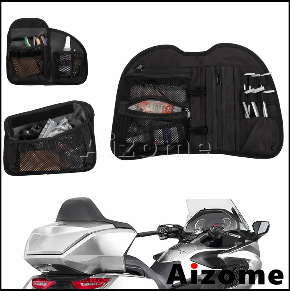 

1 комплект сумка-Органайзер для крышки багажника мотоцикла HONDA Goldwing GL1800 нейлоновые Многослойные сумки для хранения инструментов 2018 2019 2020 2021 2022
