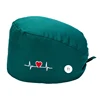 Fashion Floral Surgical Cap Doctor Hat Nurse Printin Solid Color Embroidery Operating Room Medical Women Operating Room Hat 4