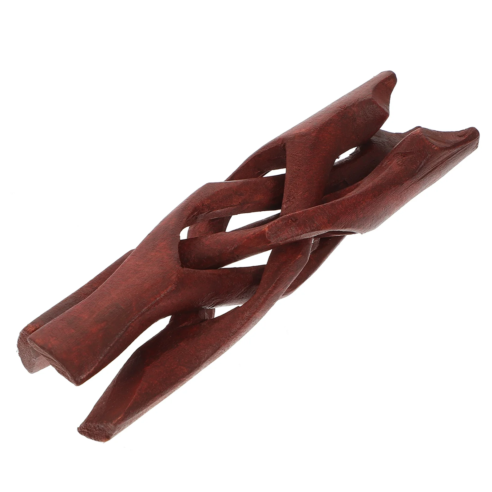Wooden Tripod Stand Snake Shape Abalone Shell Holder Solid Indoor Display Rack Multipurpose Home Decor Gift