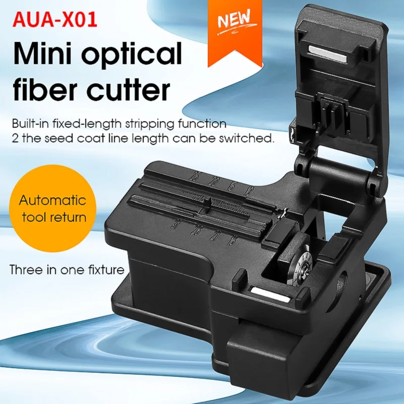 

COMPTYCO Fiber Cleaver AUA-X01 Cable Cutting Knife FTTH Fiber Optic Knife Tools Cutter Fiber Cleavers 12 Surface Blade