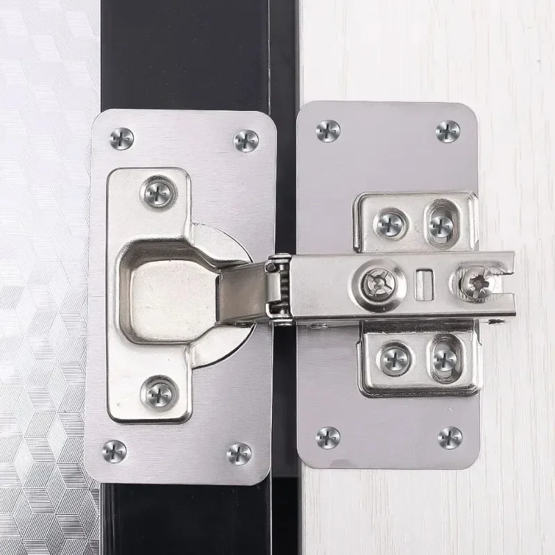 2/10Sets cabinet hinge repair plate kits door hinge mounting plate with holes for home kitchen cupboard furniture
