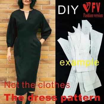 Women’s V-Neck Dress Pattern 1