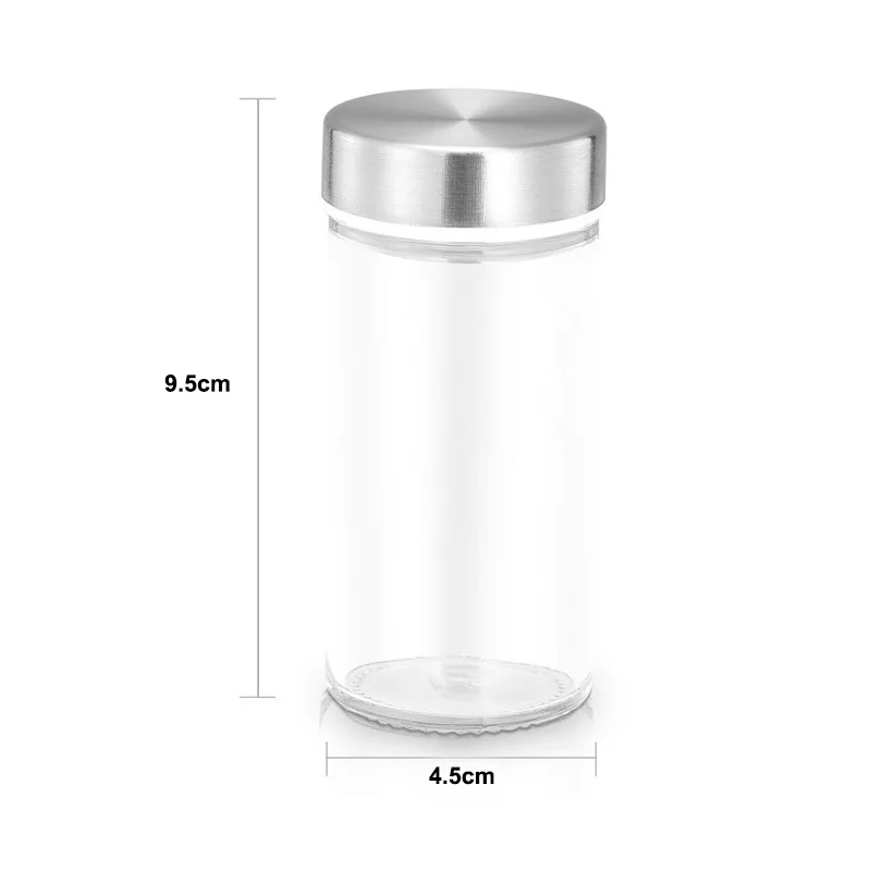Simple Seasoning Jar Stainless Steel Lid Glass Seasoning Bottle Bottle seasoning jars