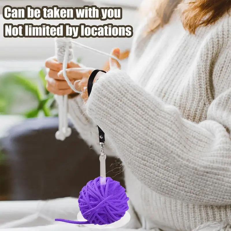 Yarn Holder String Dispenser Holder Acrylic Detachable Wrist Yarn Holder Reusable Yarn Minder for Home Lightweight Ball