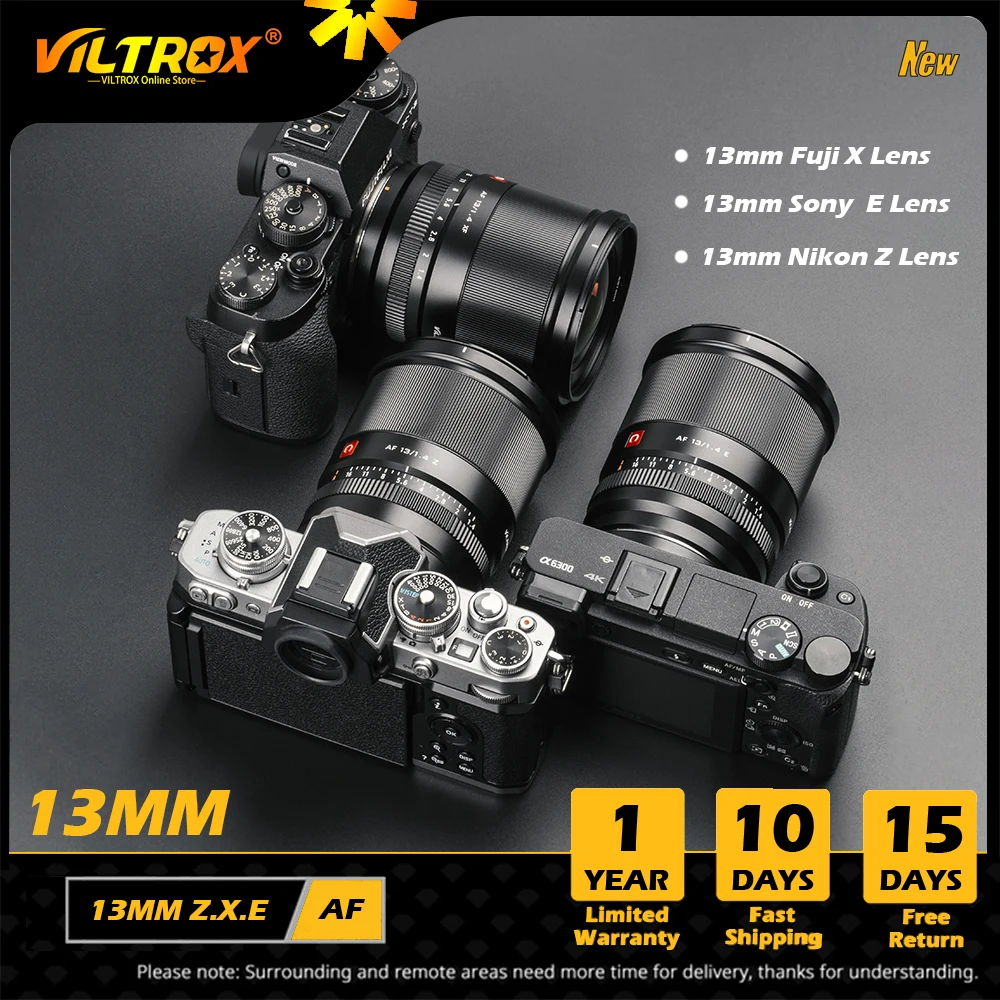 

VILTROX 13mm Sony E mount Lens Fujifilm XF Fuji Nikon Z Mount Lens Auto Focus Ultra Wide Angle Lens for Z6 A6600 XT4 Camera Lens