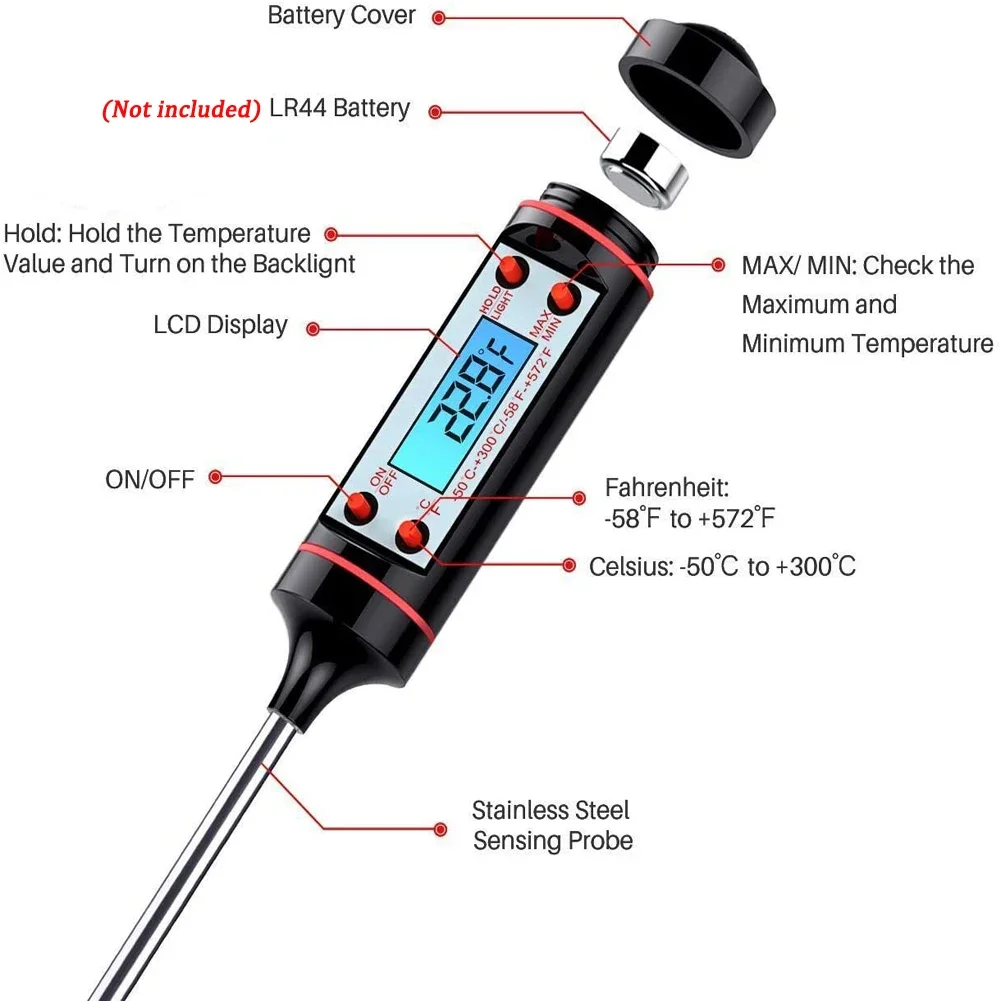 Temperature Meter Gauge Tool New Meat Thermometer Kitchen Digital Cooking Food Probe Electronic BBQ Cooking Tools 4