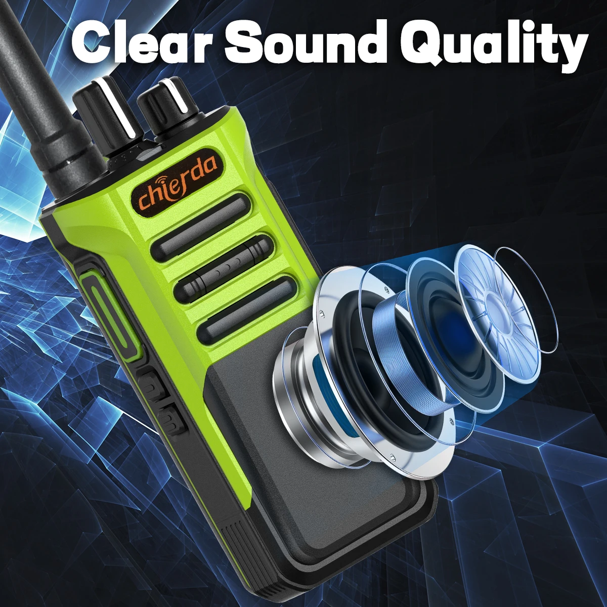Chierda TC-318 Walkie Talkies UHF Group Call Wireless Copy Frequency VOX Transceiver Two Way Radio for Hunting Hotel Police 6