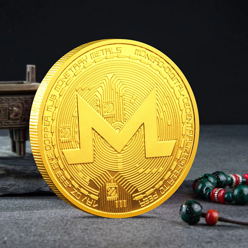 Crypto Currency Coin Collection with Plastic Display Case - Premium Metal Set