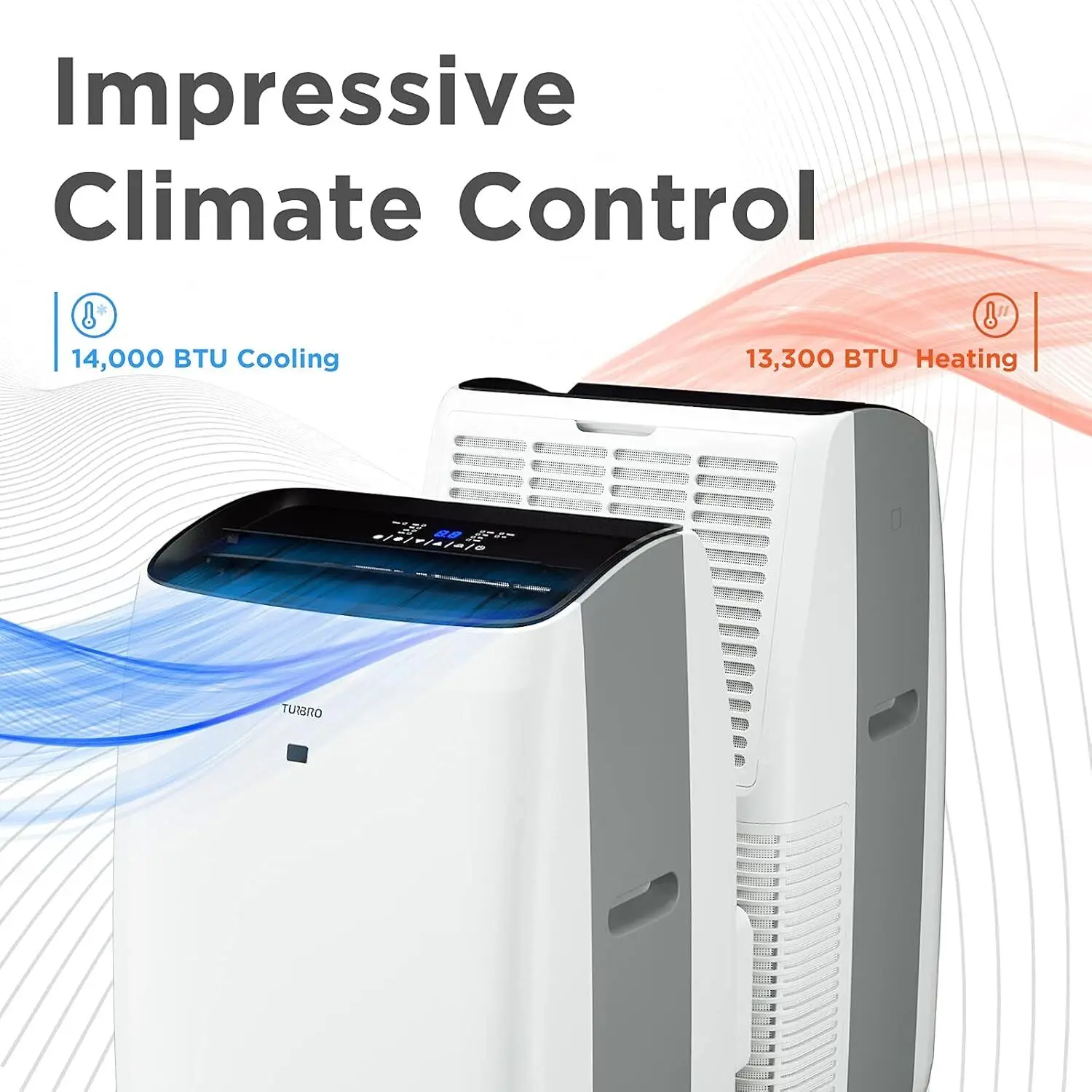 Greenland 14,000 BTU Portable Air Conditioner and Heater, Dehumidifier and Fan, 4-in-1 Floor AC Unit for Rooms up to 600