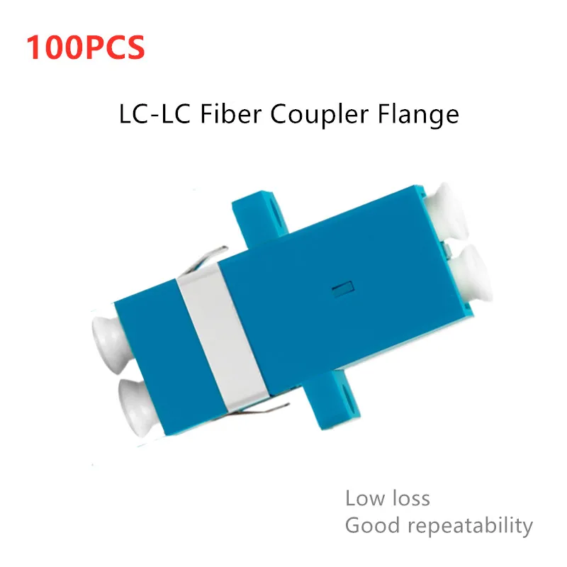 Low Loss LC-LC fiber optic adapter Duplex flange coupler LC to LC Connector Fiber Optic Flange Optical Attenuator sc coupler duplex ceramic alignment sleeve aqua mm