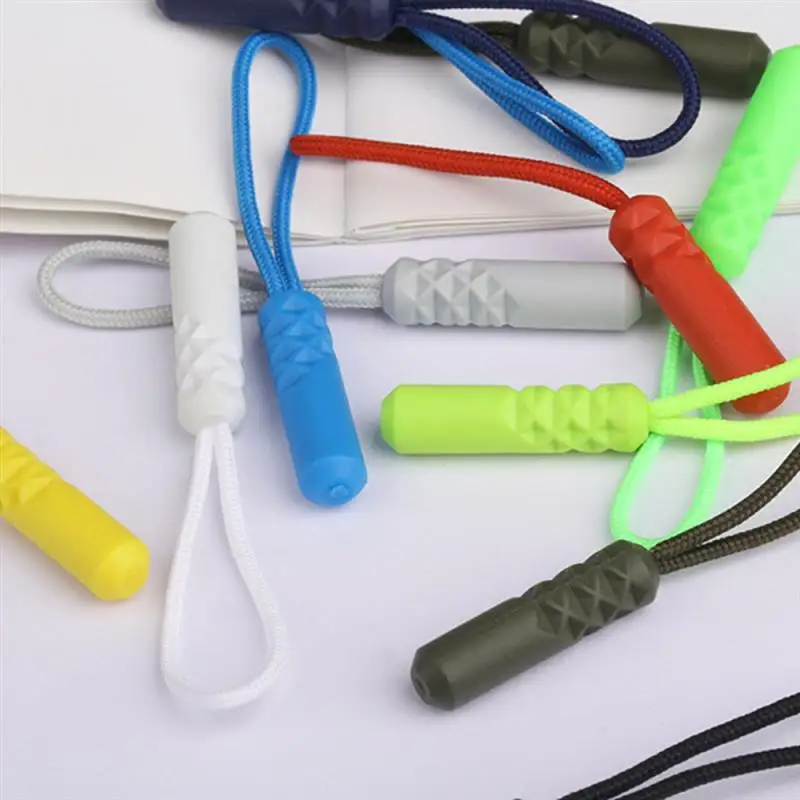 10pcs/set 10 Color Zippers Pull Puller End Fit Rope Tag Replacement Clip Broken Buckle Fixer Suitcase Tent Backpack Zipper Cord