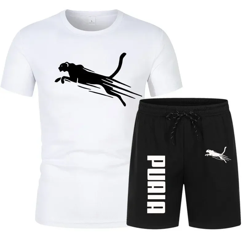 새로운 Herenkleding Zomersportpak Comfortabele Ademende 메쉬 하드루프 세트, 조깅 피트니스 트레이닝 스팍 헤렌 트레이닝 저지