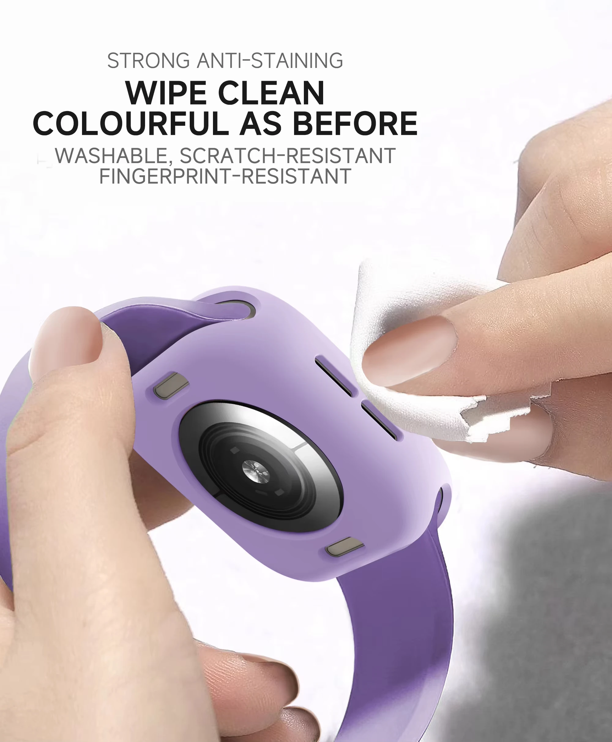 حافظة من السيليكون الناعم لساعة أبل 11 10 46 مللي...