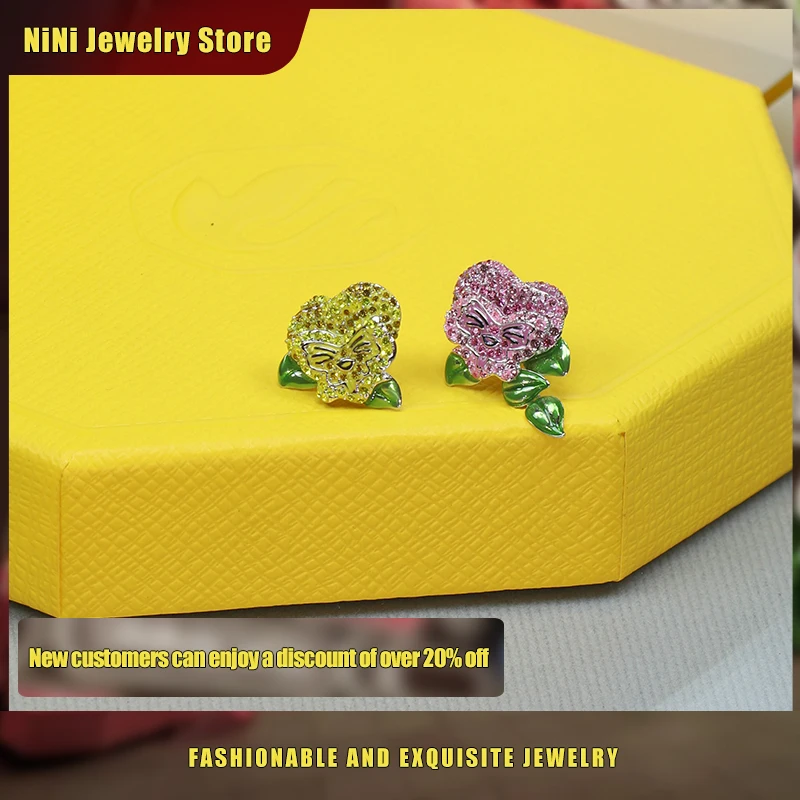 2024 New Alice Nel Paese Delle Meraviglie Collana Earr Boutique Ms. Senior Jewelry Swarovskies Orecchini Di Cristallo Per Le Donne Argento Sterling