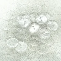 9mm---34mm Two Holes Transparent White Small Buttons Bread Round Resin Sewing Buttons Diy Clothing Accessories 2
