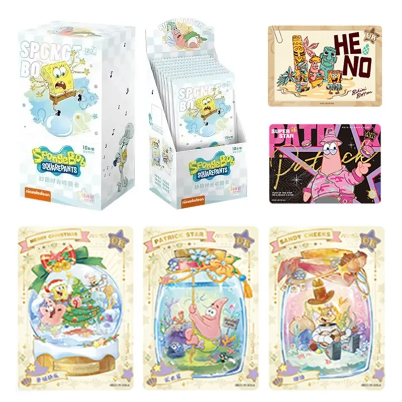 KAYOU SpongeBob SquarePants Card Full Box Special Package Pai Da Xing OR Collection Card Authentic Peripheral Blind Box Card Bag