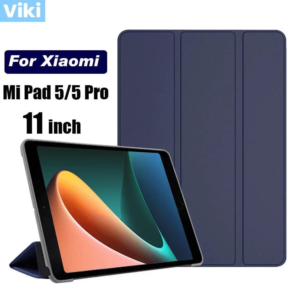 

Case For Xiaomi Mi Pad 5 2021 11 inch Tablet Protective Cover For MiPad 5 5Pro 11.0'' 2021 PU Leather Tri-fold Stand Funda