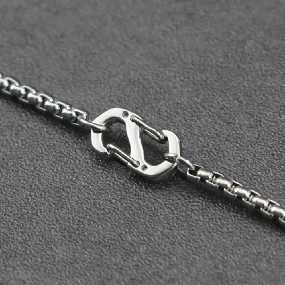 10PCS 고품질 스테인레스 스틸 배낭 버클 S 유형 수제 목걸이 걸쇠 실버 수하물 후크 쥬얼리 액세서리
