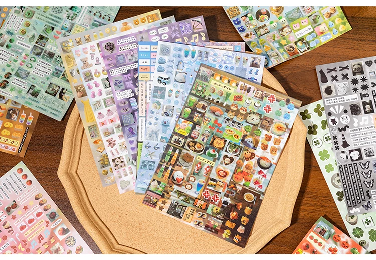 Memories Theme Die-Cut Sticker Book 29 Sheets for Scrapbooking Journal DIY,Planner Collage Diary Decoration Supplies