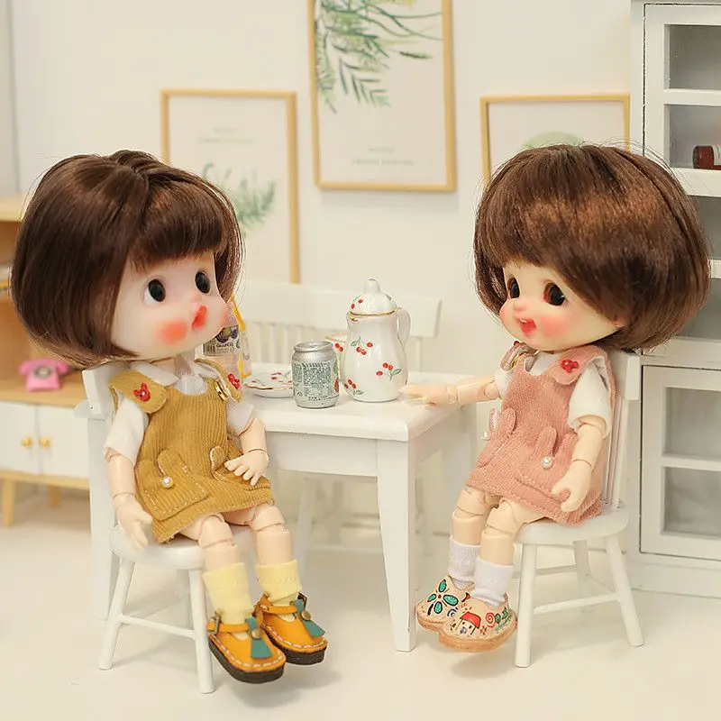 

OB11 Doll Clothing Accessories Plaid Pants GSC Casual Straps Plaid Pants 1/12 Skirt Bjd Molly Doll Clothing
