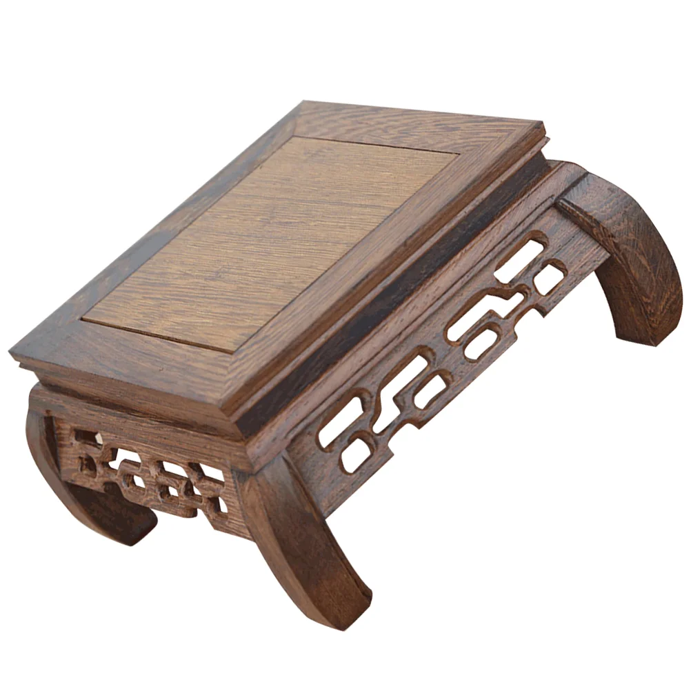 

Wooden Display Stand Teapot Aquarium Lamp Base Square Vase Riser Wood Plant Riser Stands Bonsai Holder Plant Stand Display Shelf