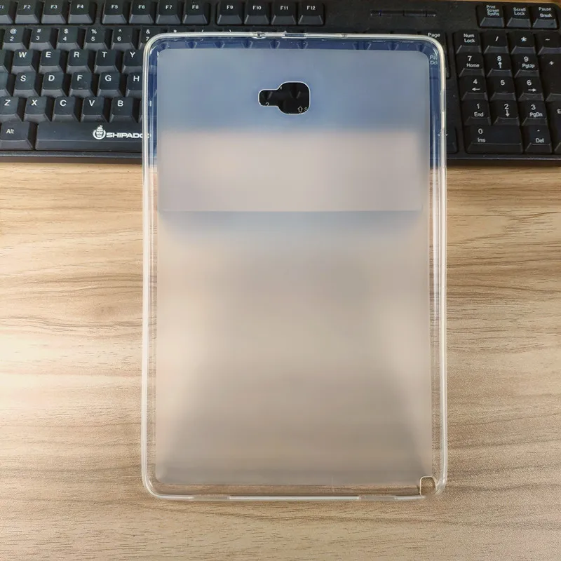 Ultra-fino Macio Silicone Tpu Impermeável Case para Samsung Galaxy Tab a a6 10.1 P580 P585 com S-caneta Transparente Capa Traseira Novo - Imagem 5