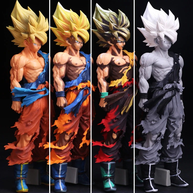 Unidad Mala fe Cerebro Bandai figura de Dragon Ball, adorno de muñeca de Color cómic de batalla  dañado, Goku Super Saiyan SMSP| | - AliExpress