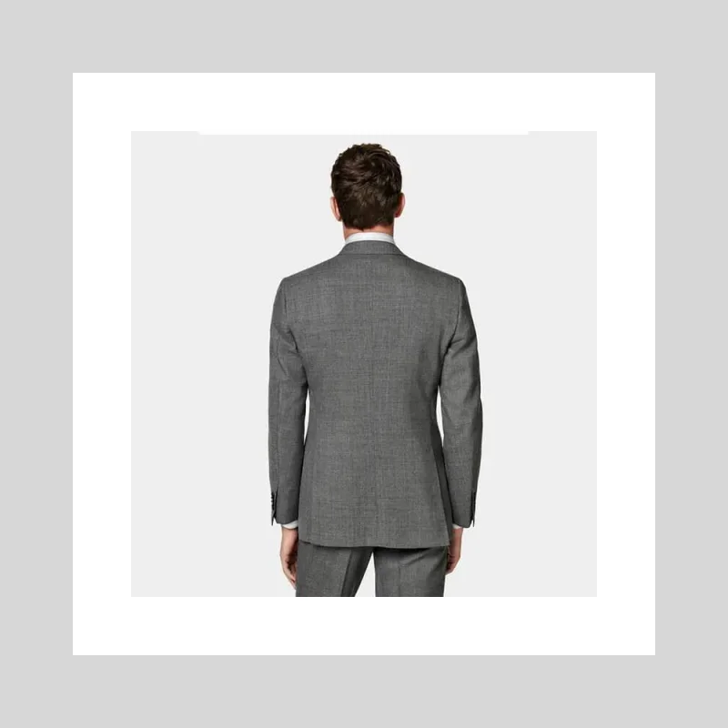 Luxury 100% Wool Super Pure Wool Suits Tailor Made Suits Light Gray Wedding Made Men Cosutmes Sur Mesure