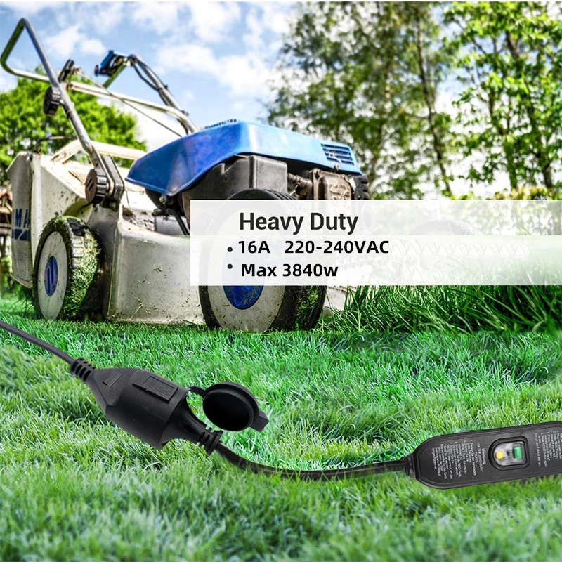 

PRCD Safety Switch - Portable Residual Current Device with Inline Plug and GFCI Protection for Enhanced Electrical Safe