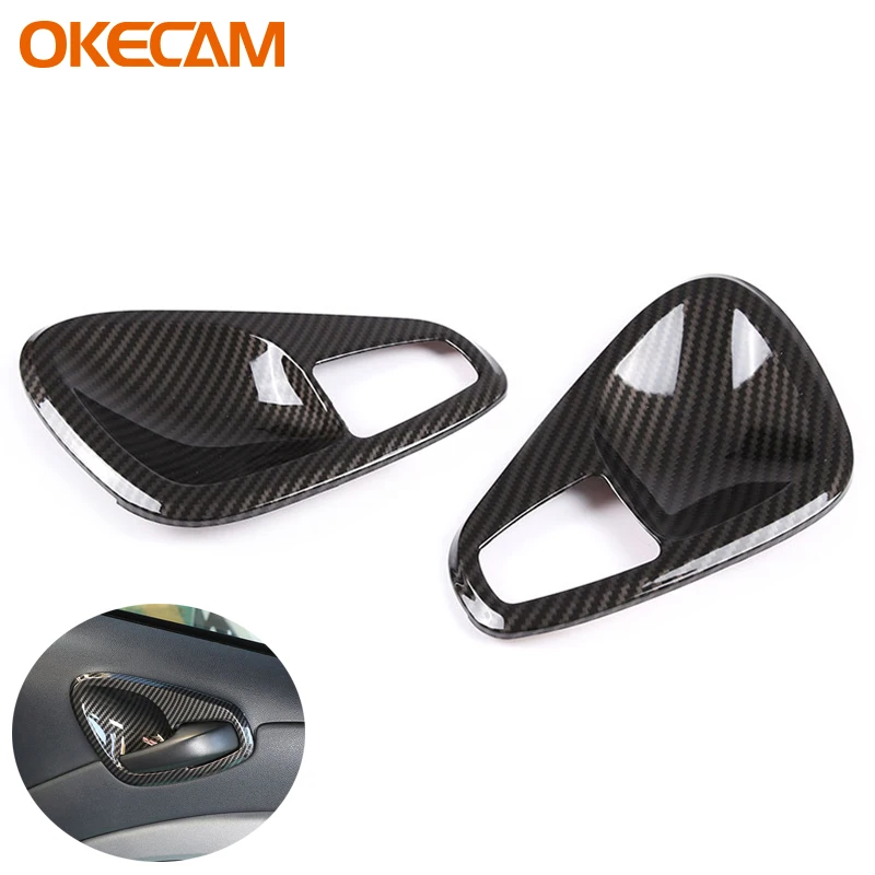 2X Inner Door Bowl Covers For Smart 451 Fortwo 2009-2014 Inner Door Bowl Decorative Frame Trim Sticker Car Interior Accessories