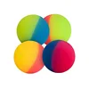 Elastic Ball Candy Color Rubber Jump Ball Dual Color Matte Solid Elastic Ball Rainbow Colorful Floating Water Ball Fun Ball Toy 3