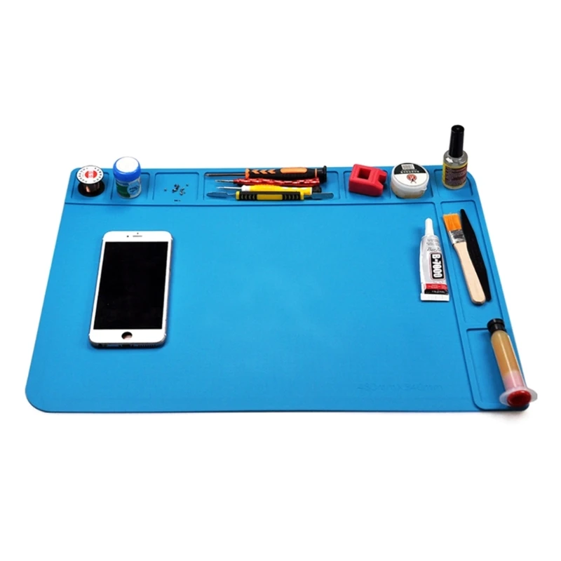 

480X340mm Heat Insulation Working Mat Heat-resistant Soldering Station Repair Insulation Pad Phone Maintenance Platform