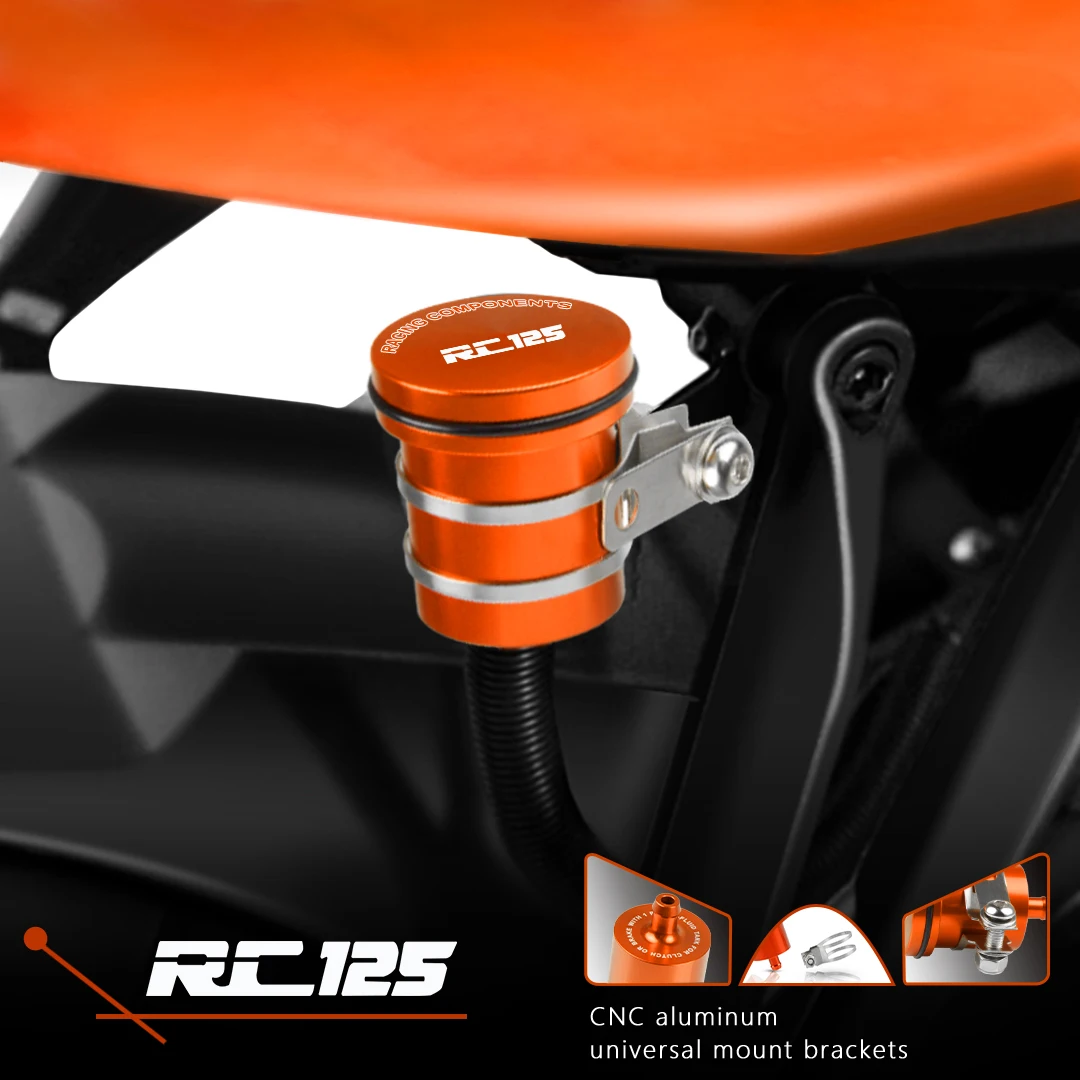 

For RC125 2011 2012 2013 2014 2015 2016 2017 RC 125 rc125 rc 125 Motorcycle Brake Fluid Reservoir Clutch Tank Oil Fluid Cup