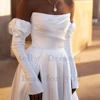 Modern Strapless Wedding Dresses with Satin 2024 Side Slit Bridal Gowns for Women 2025 Court Train Summer Vestido De Novia New 4
