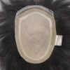 Silk Base PU Around Wigs for Man #1B Human Hair Men Toupee 6" Short Straight Male Hair Prosthesis Replacement Systems Hair Piece