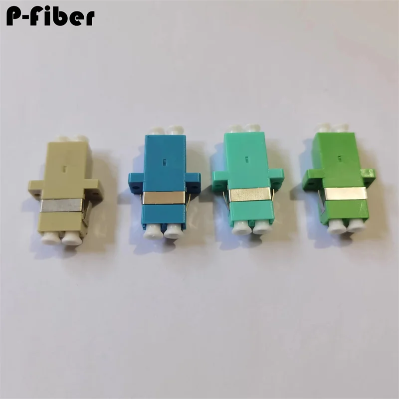 10pcs LC adapter duplex flange blue green optical fiber coupler LC/APC ...