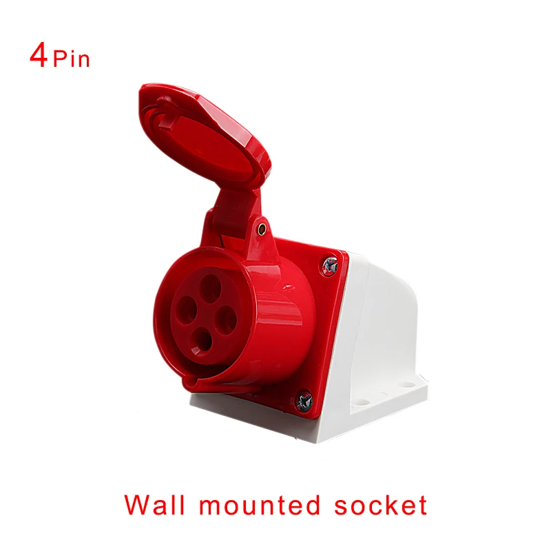 Heavy-Duty Industrial Power Connector, 3 to 5 Pin Configuration, 16A/32A, 220V/380V