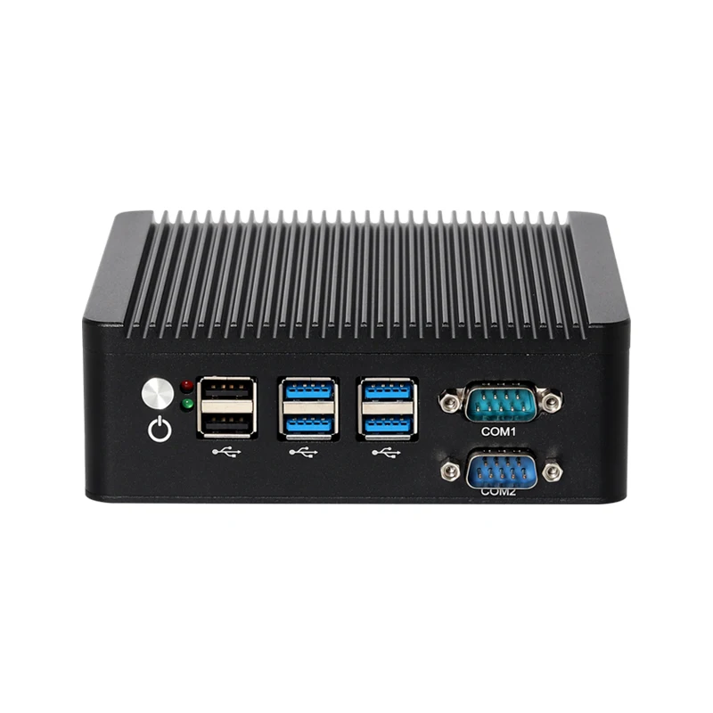 Fanless Industrial mini pc with 1xDDR4 2xGbE LAN 4xCOM RS232/RS485 4xUSB3.2 2xUSB2.0 Inter Celeron N5100 support WIN10 LINUX 2