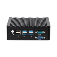 Fanless Industrial mini pc with 1xDDR4 2xGbE LAN 4xCOM RS232/RS485 4xUSB3.2 2xUSB2.0 Inter Celeron N5100 support WIN10 LINUX 2