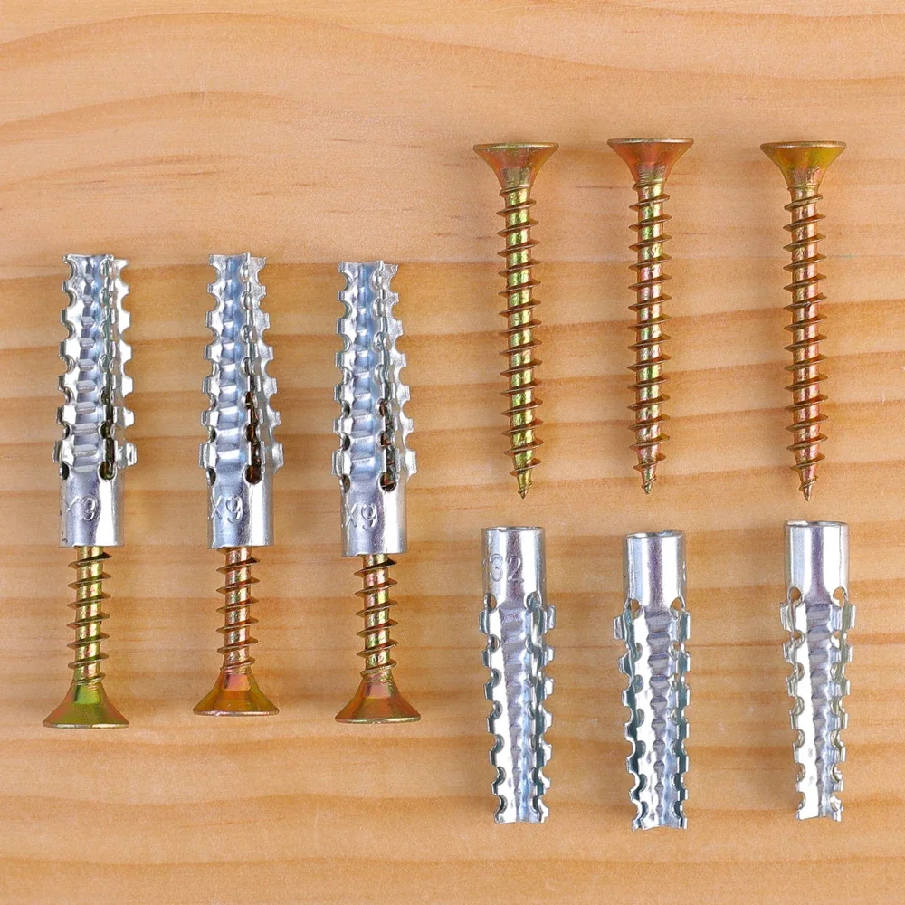 Heavy Duty Steel Wall Anchor Screws Kit Metal Tube Expansion Self Tapping Screw Drywall Drilling Plug Fastener Bolt Anchors drywall anchor kit drywall anchor steel wall anchor self tapping screws expansion bolt set expansion plugs