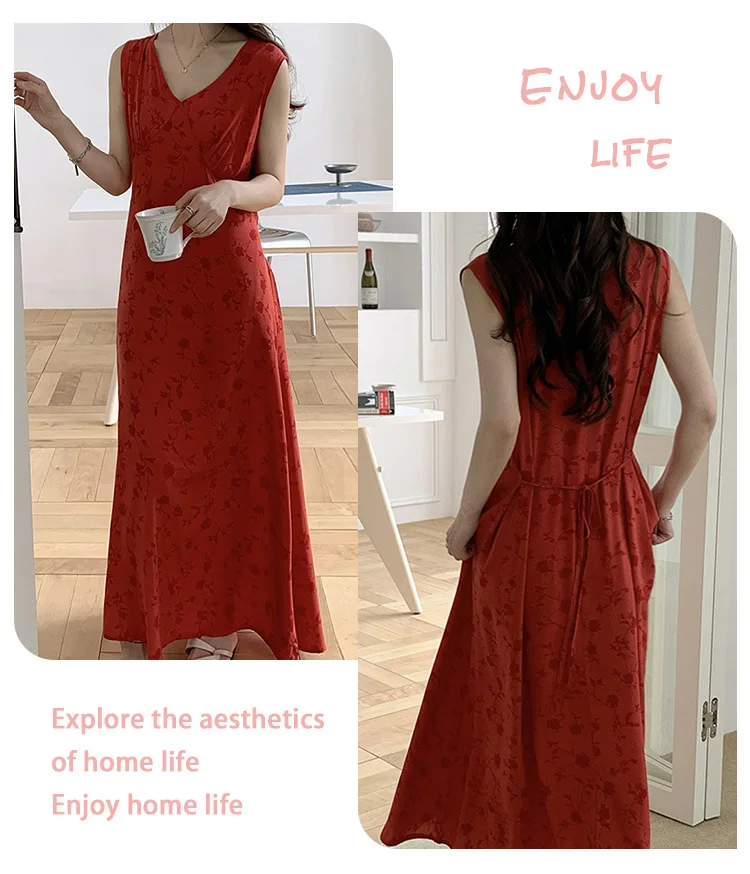 Sexy Ärmelloses Nachtkleid Frau Dünne Baumwolle Rayon Schlafen Kleidung Schlank Mode frauen Nachthemden Erwachsene Hause Tragen Hemd – Detail 13