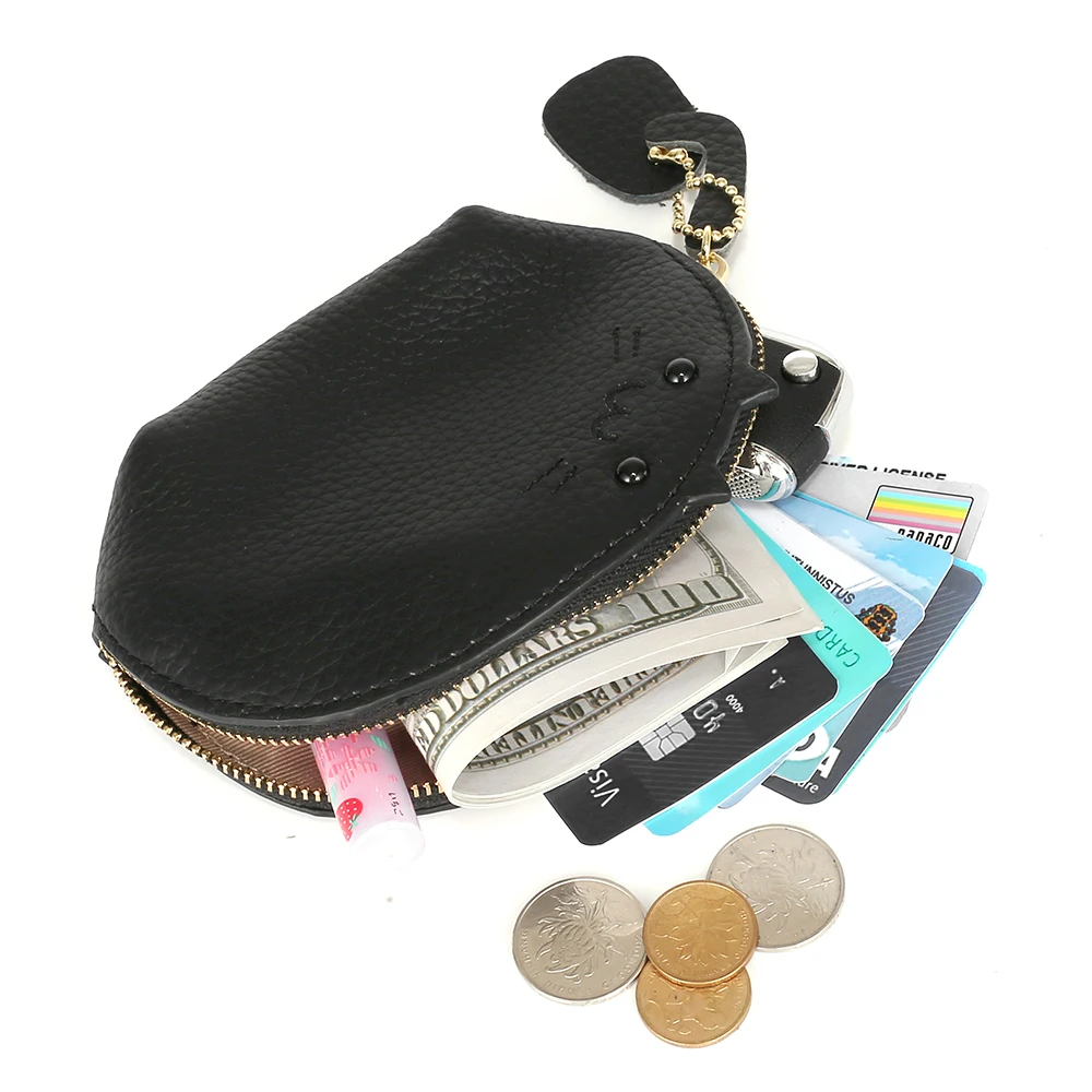 Creative zero wallet real leather female key bag contracted Japan small purse mini cute small COINS
