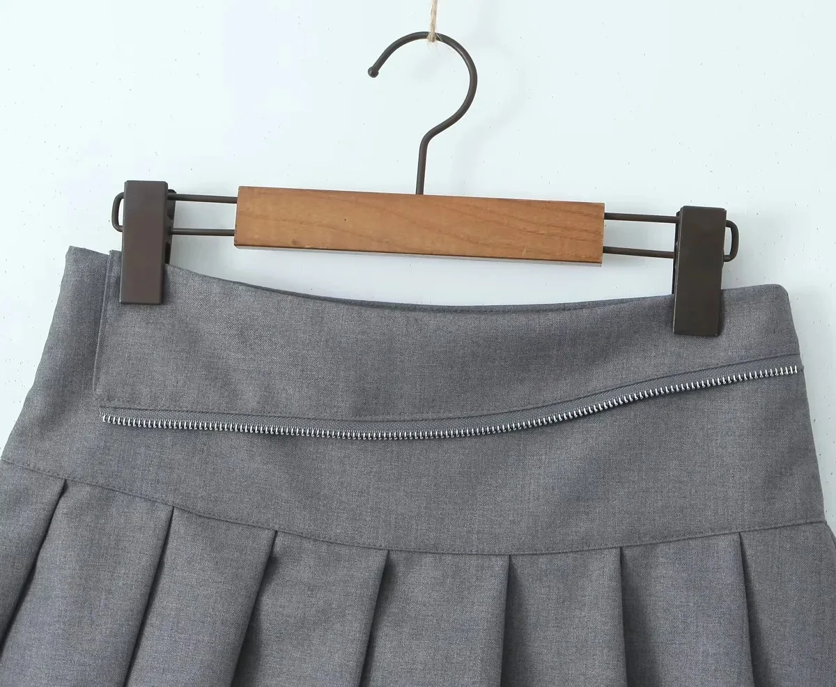 American Spicy Girl Super Short Skirt 2024 Summer New High Belt Bottom Pants Anti Shining Half Body Mini Pleated Skorts YC58