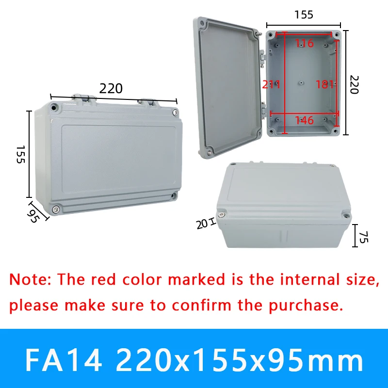 Waterproof Aluminum Electronics Housing - IP67 Outdoor Metal Junction Box