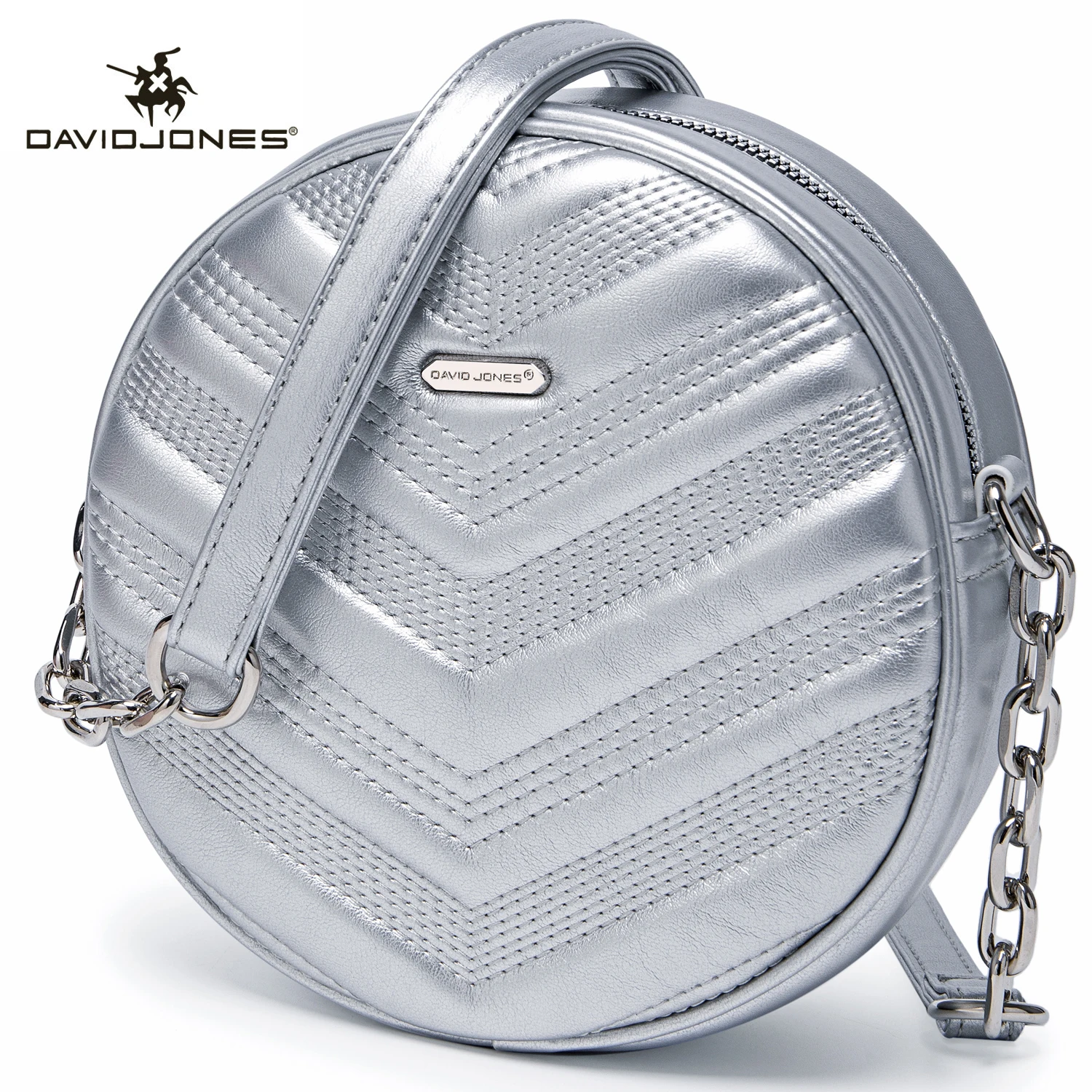 

David Jones New Fashion Women's Crossbody Bag Solid Casual Simple Multicolor Luxury Design Round Cute Handbag Versatile