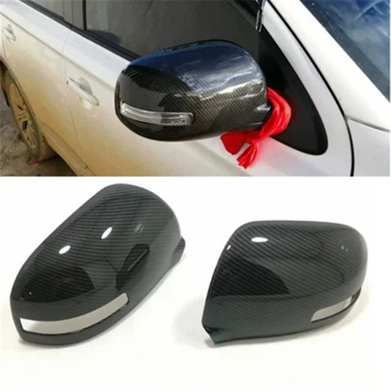 

Carbon Print Rear Side-view Wing Rearview Mirror Cover Sticker Trim For Mitsubishi Outlander 2013-2019 Abs Chrome