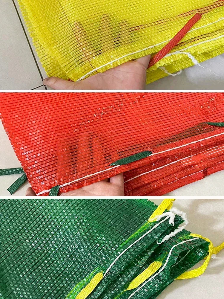 50pcs High Density Thickened Plastic Woven Mesh Bundle Pocket Corn Onion Potato Vegetable Poultry Packaging Woven Bag 2